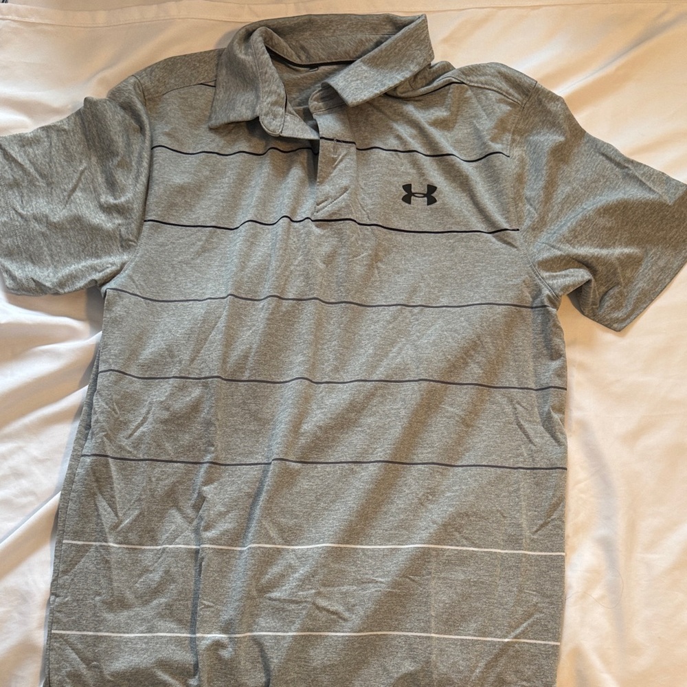 Under Armour Men's Heather Gray Polo Shirt